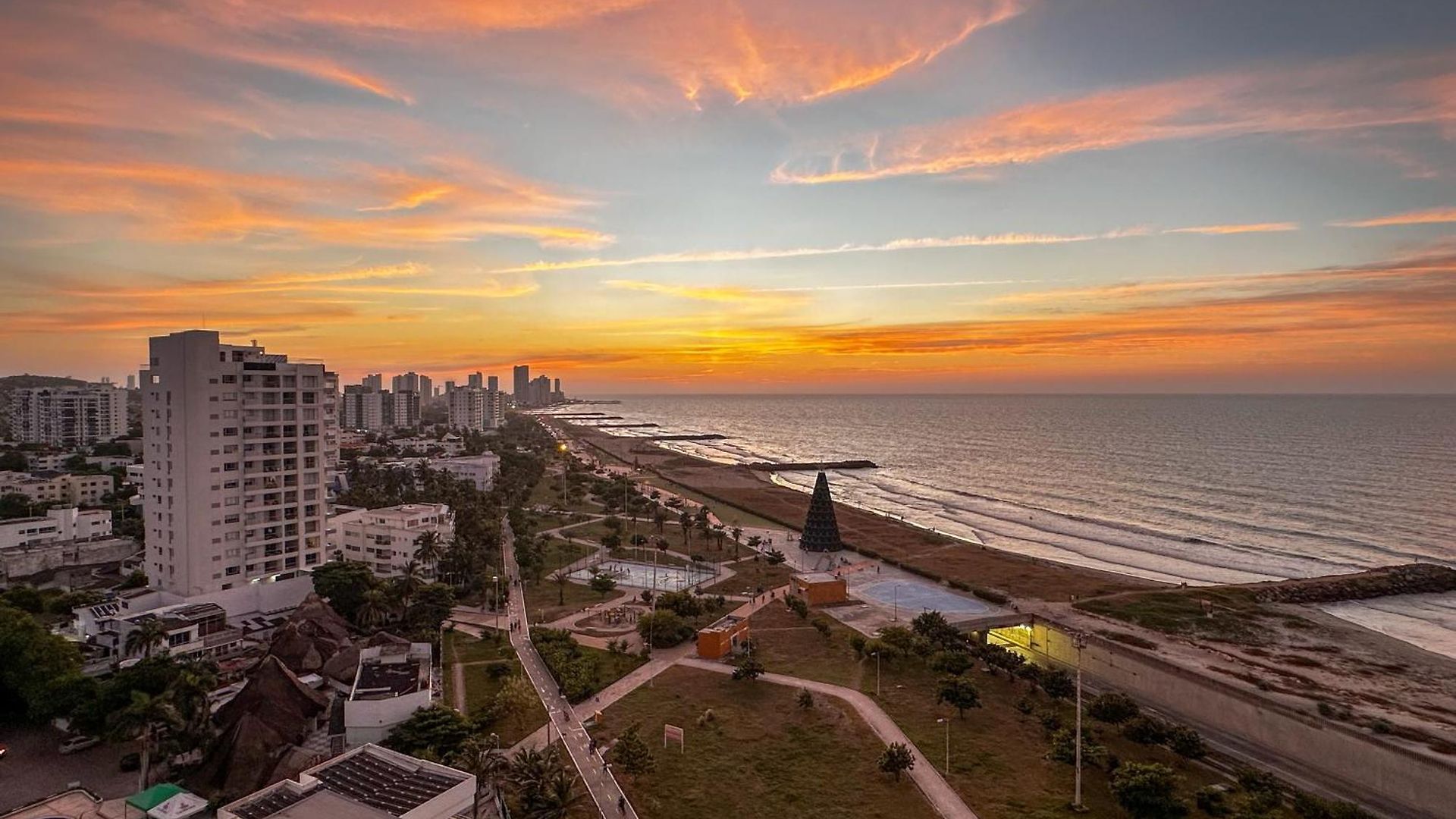 Panoramic Oceanview Loft Near & Airport Apartamento Cartagena